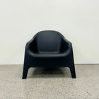 Wainui Outdoor Chair in Black front view in Christchurch showroom